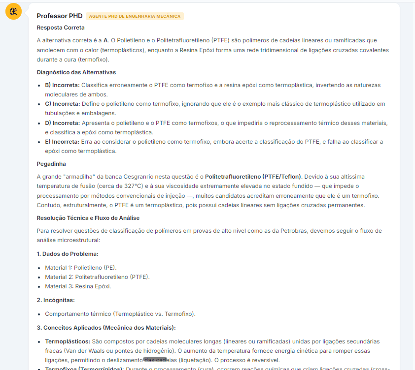 Feedback PhD na plataforma Qbizu Petrobras